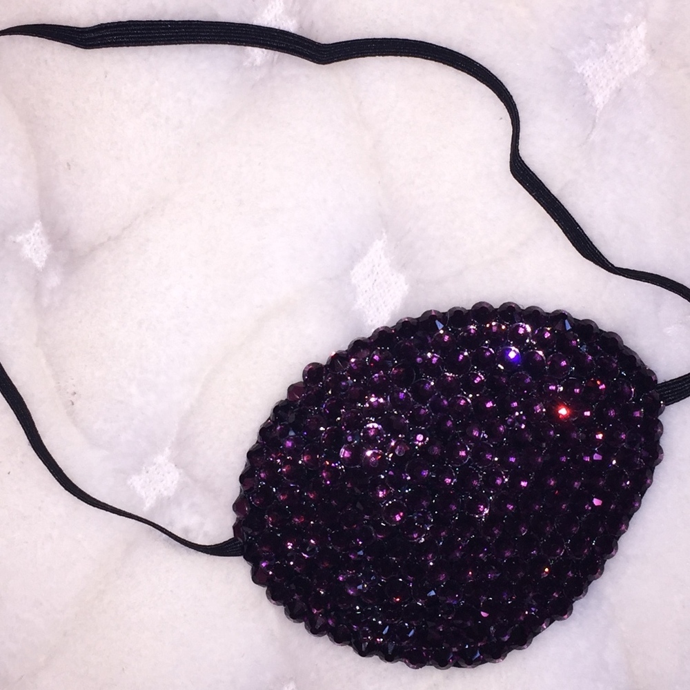 Amethyst Purple Crystal Fancy Eye Patch Cover UP